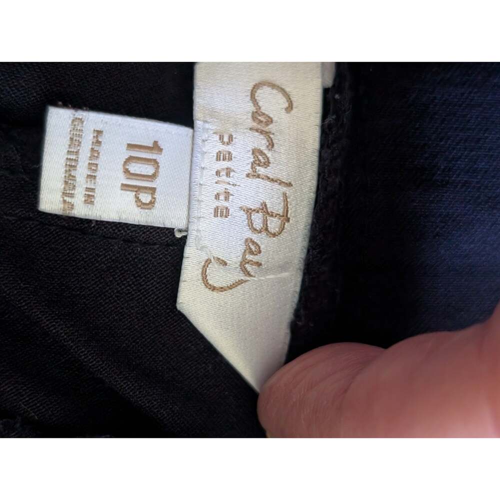 Coral Bay Womens Navy Blue Pull On Straight Leg Stretch Pants Sz 10 Workwear - Picture 4 of 7